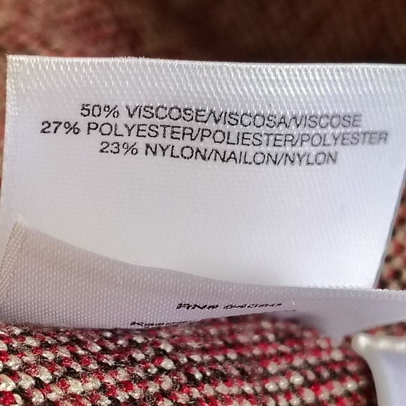 Anne Klein Houndstooth Blazer in Black, Red, and White - Picture 10 of 11